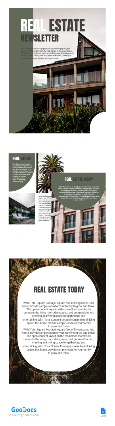 Green Real Estate Newsletter Template