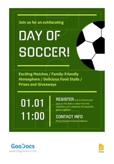 Green Soccer Flyer Template