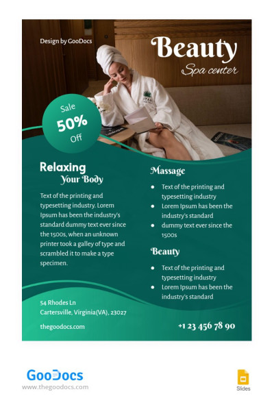 Green Spa Flyers Template