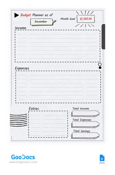 Grey Budget Planner Template