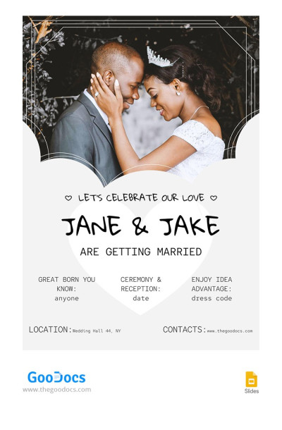Grey Minimalist Welcome Wedding Poster Template