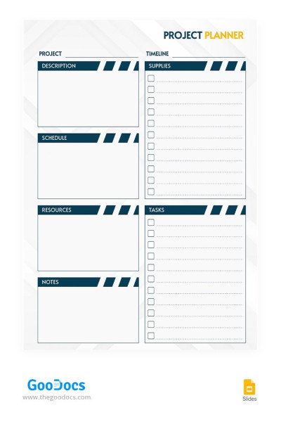 Grey Project Planner Template