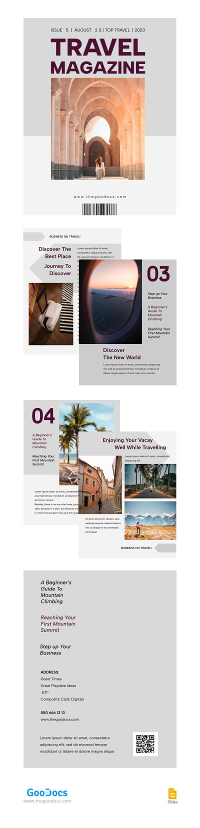 Grey Travel Magazine Template