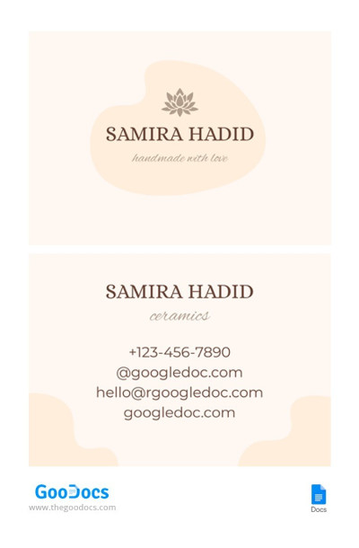 Handmade Business Card Template