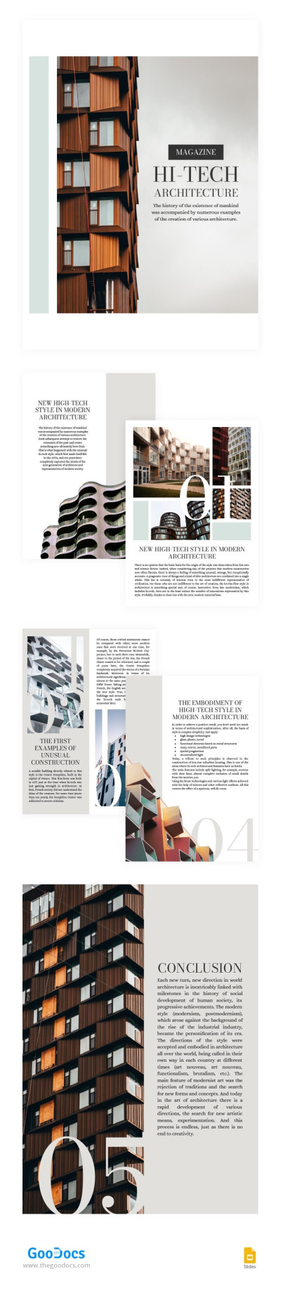 Hi-Tech Architektur Magazin Vorlage