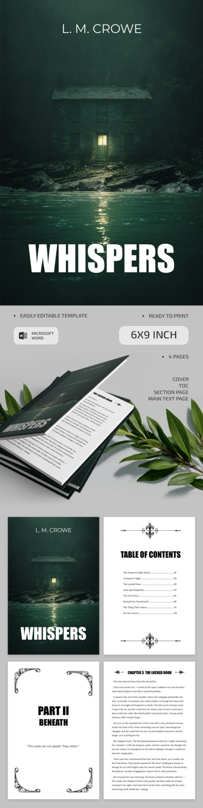 Horror Book Template Template