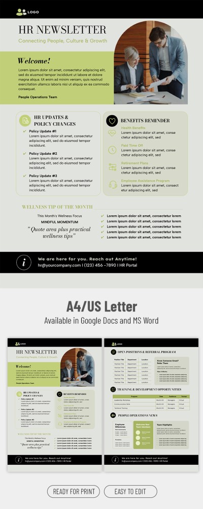 HR Newsletter Template Template