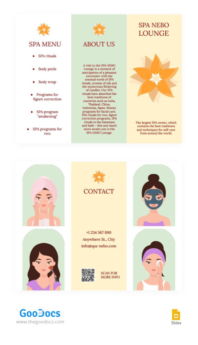 Spa Brochure Template