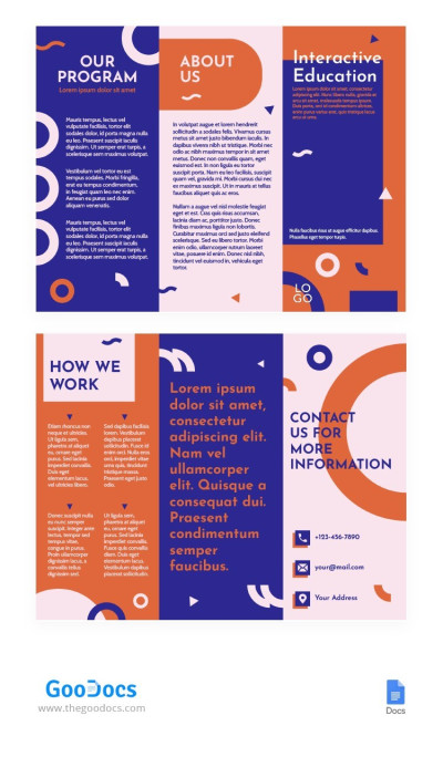 Interactive Education Brochure Template