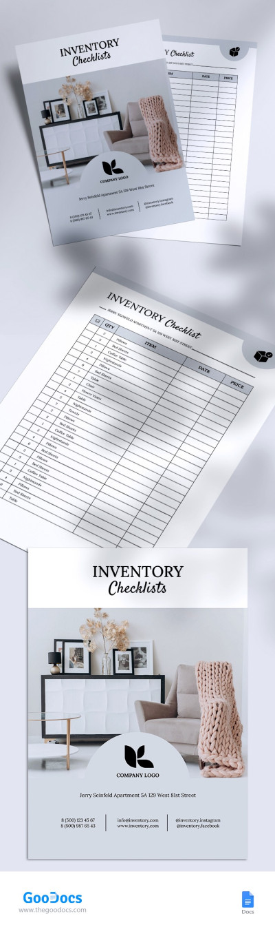 Inventory Checklists Template