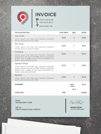 Attractive Company Invoice Template