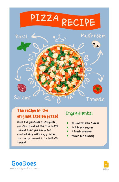 Recette de pizza italienne Modèle