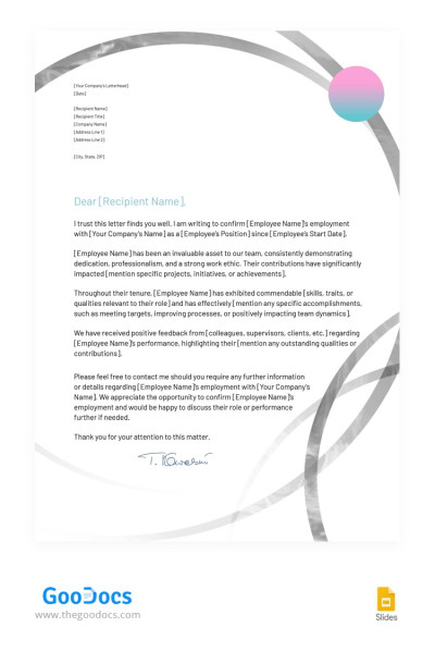 Job Offer Letter Template Template