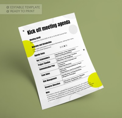 Kick off Agenda Template