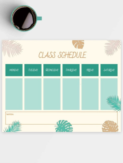 Kids Class Schedule - Kindergarten Class Schedules