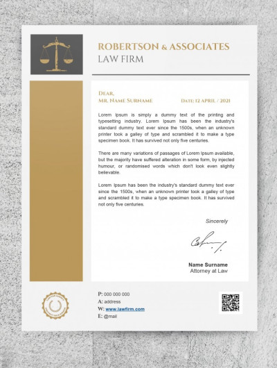 Law Firm Letterhead Template