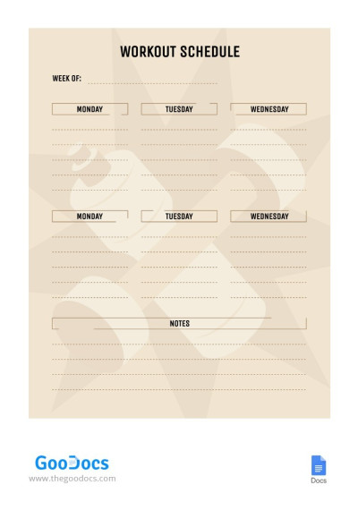 What Should A Weekly Workout Schedule Look Like In Excel Infoupdate