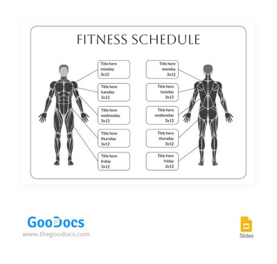 Light Fitness Schedule Template