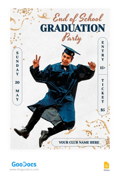 Light Funny Graduation Flyer Template