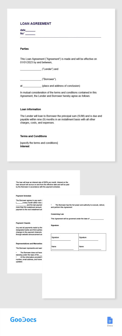 Loan Agreement Template