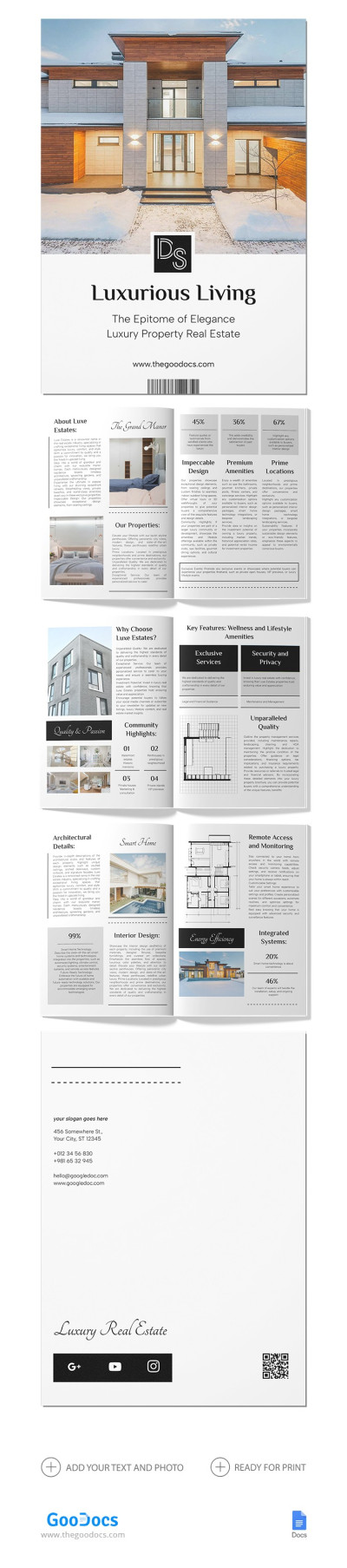 Brochure de l'immobilier de luxe Modèle