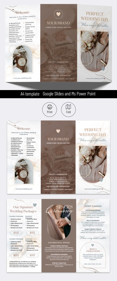 Luxury Wedding Brochure Template Template