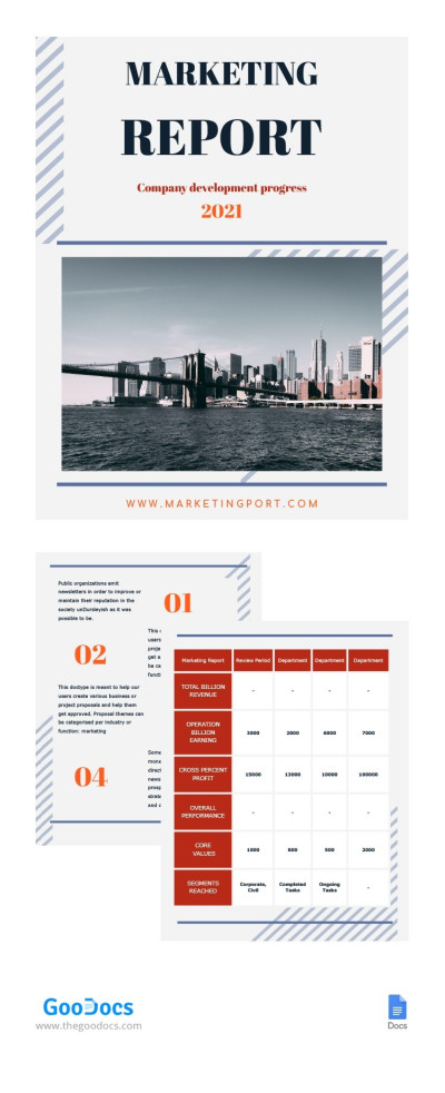 Perfect Marketing Report Template