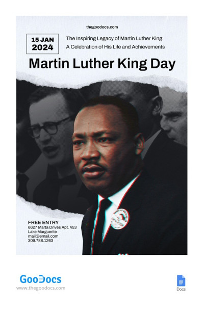 Folheto do Dia de Martin Luther King Modelo