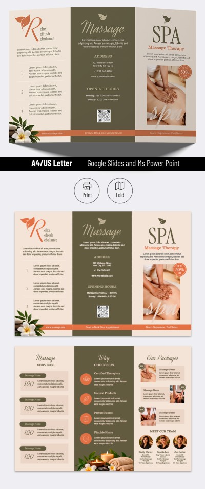 Free Massage Brochure Template in Google Slides and Microsoft ...
