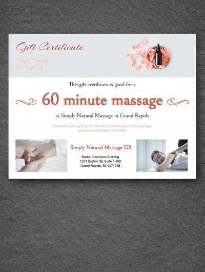 Massage Gift Certificate - Massage Certificates