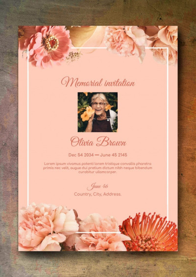 Memorial Invitation Template