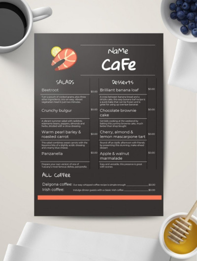 Fish Restaurant Menu Template