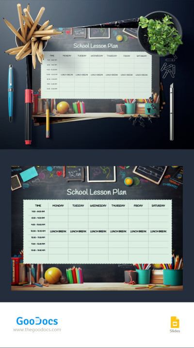 Plan de lecciones para la escuela intermedia Plantilla