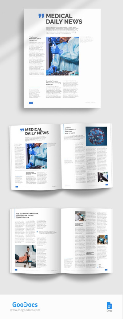 Bulletin d'information médicale minimaliste Modèle