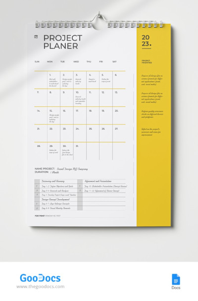 Minimalist Project Planner - Project Planners