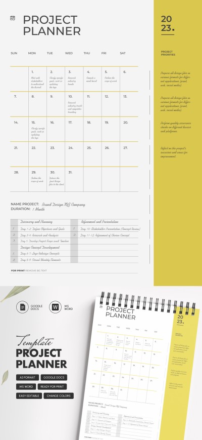 Minimalist Project Planner Template