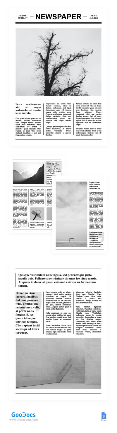 Minimalistische Zeitung Vorlage