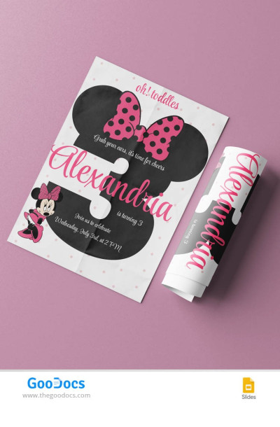 Minnie Mouse Birthday Flyer Template