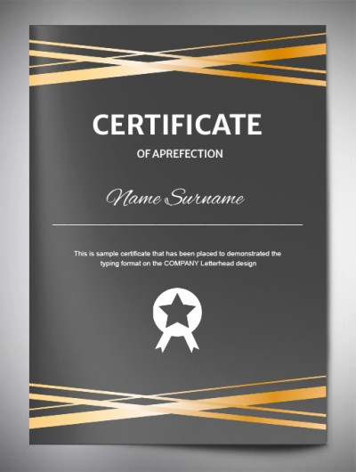 Certificado de Prêmio de Luxo Modelo