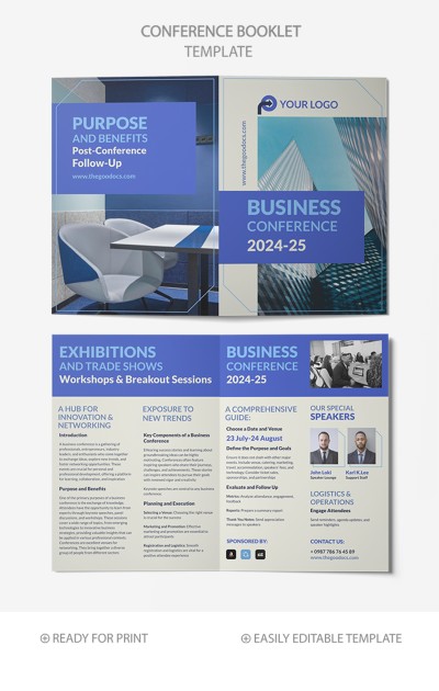 Moderne Geschäftskonferenz Broschüre Vorlage