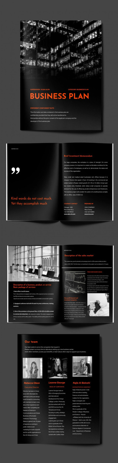 Dark Modern Business Plan Template