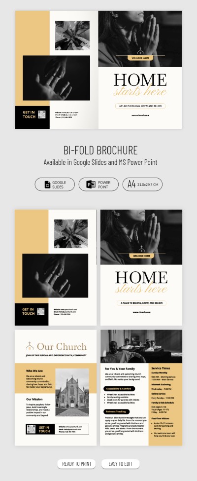 Modèle de brochure d'église moderne Modèle