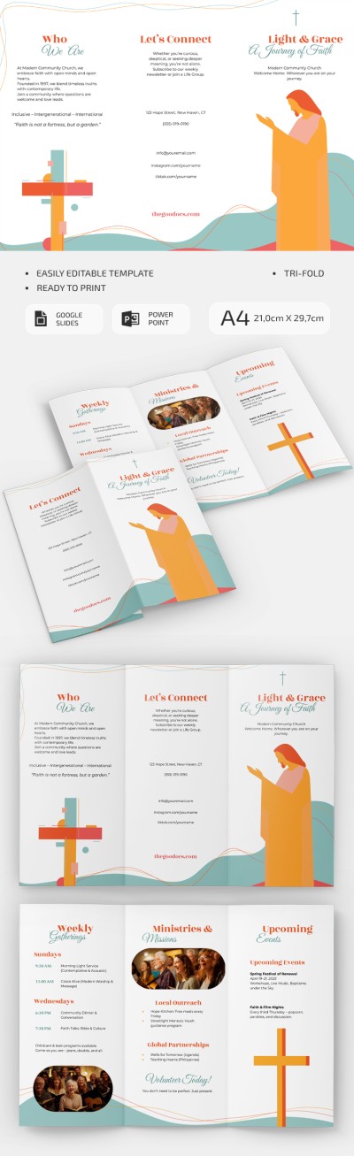 Modern Church Pamphlet Template