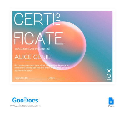 Modern Congratulation Certificate Template