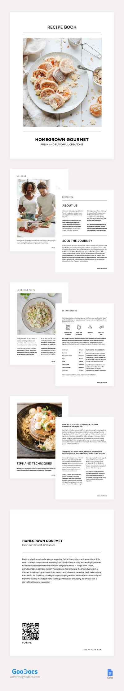 Simple Recipe Book Template