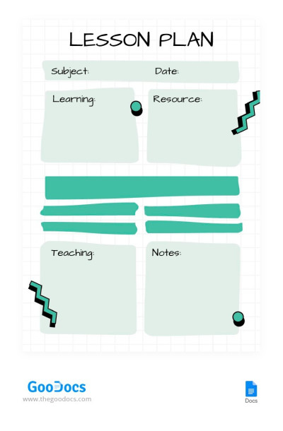 Plan de lección de educación secundaria moderna Plantilla