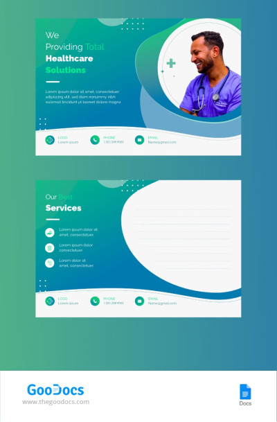 Modern Medical PostCards Template