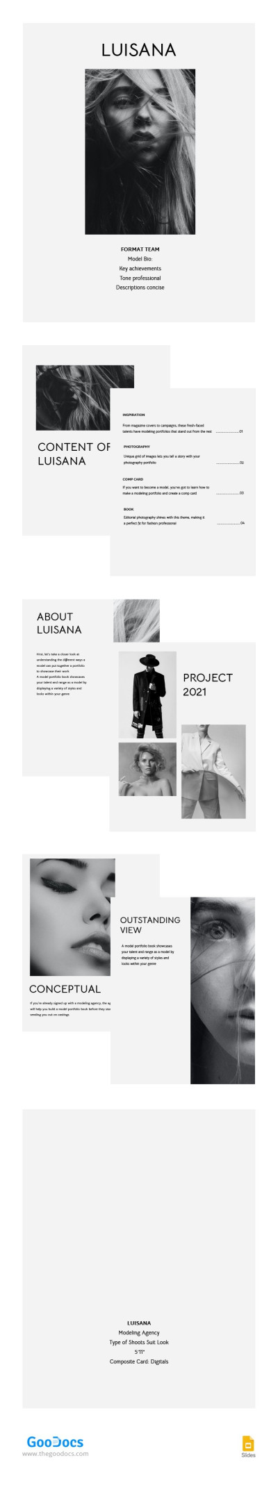 Modern Model Portfolio Template