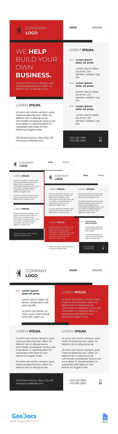 Modern Red Newsletter Template