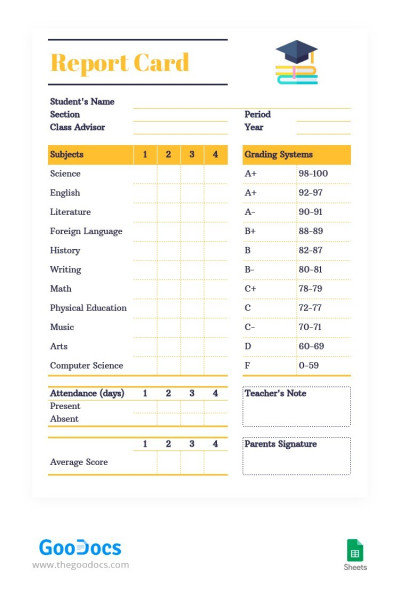 Informe Escolar de Estilo Moderno Plantilla